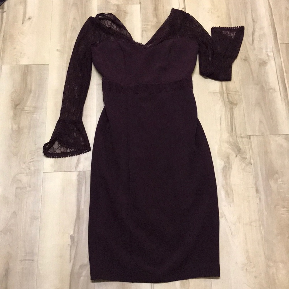 Eva Mendes Merlot dress